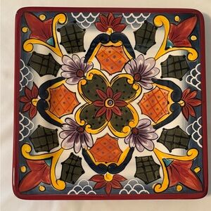 Ottorino by JCPENNEY Colorful Talavera Type Style Salad Plate/Bowl